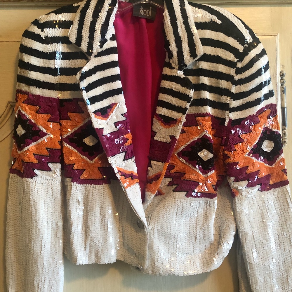 Vintage Miki Sequins Evening Bolero Jacket